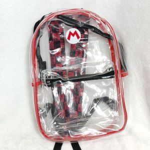 Bioworld Backpack Clear Mario Nintendo No Insert